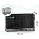 Pethaus Folding Metal Dog Crate with Bed for Small Dogs 75x45x54 cm PH-200