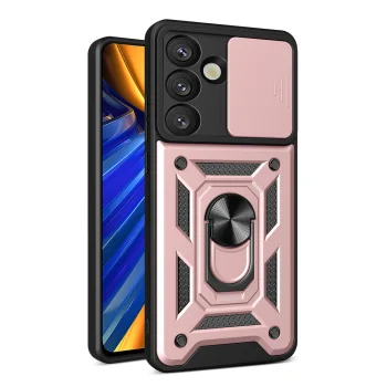 Чехол Hybrid Armor Camshield для Samsung Galaxy S25, розовый