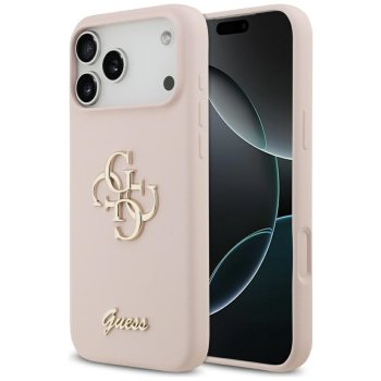 Guess Silicone Big 4G Script vāciņš iPhone 17 Pro Max – rozā | Phone Case Cover