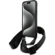 BMW iPhone 15 Plus / 14 Plus vāciņš M Edition Carbon Tricolor Lines & Strap, melns