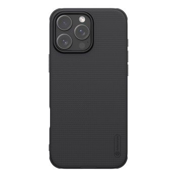 Nillkin Super Frosted Shield Pro magnētiskais maciņš iPhone 16 Pro Max – melns | Phone Case Cover