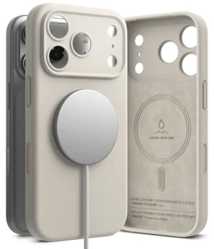 Чехол Ringke Silicone MagSafe для Apple iPhone 18 Pro Max, бежевый