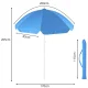 Saliekams pludmales un dārza saulessargs ar UV filtru, 170 cm