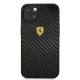 Чехол Ferrari для iPhone 13 mini On Track Real Carbon, черный