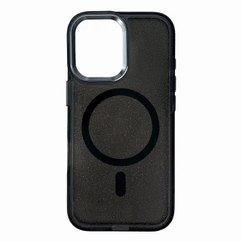 iPhone 17 Pro Max vāciņš Glitter Case MagSafe, melns