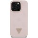 Чехол Guess Grained Hot Stamp Peony Triangle Logo MagSafe для iPhone 16 Pro Max - розовый