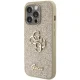 Guess iPhone 15 Pro vāciņš Fixed Glitter Big 4G, zelta