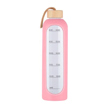 KiCA Hydro Glass Sports Water Bottle 1000 ml - Pink