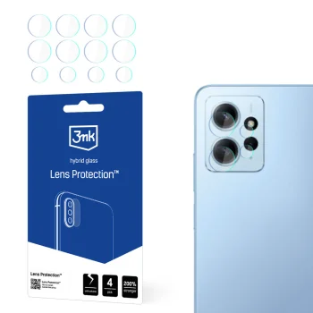 Гибридное защитное стекло камеры 3mk Lens Protection для Xiaomi Redmi 12, 4 шт.