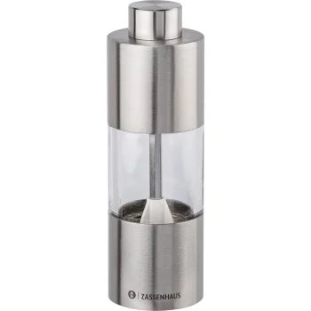 Zassenhaus Mainz Pepper Mill, 14 cm, Stainless Steel and Acrylic