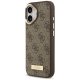 Guess 4G Logo Plate MagSafe maciņš iPhone 17 – brūns | Phone Case Cover