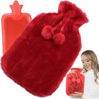 Plīša Gumijas Termofors, Liels, Ar Mīkstu Kažokādas Pārvalku | Plush Rubber Thermofor Warmer Large In Cover Soft Fur