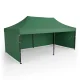 Plonos dārza paviljons ar 3 sienām 3x6m, zaļš