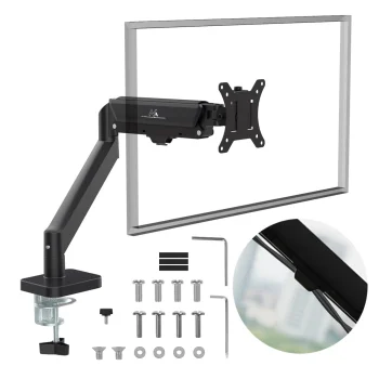 Maclean MC-133 Monitora stiprinājums ar gāzes atsperi, 17"-32", 2-10kg, Melns