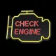 Neolia NNE21 CHECK ENGINE Plexi LED neons, dzelteni sarkans