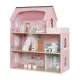 Kruzzel 00026364 koka leļļu māja ar LED apgaismojumu un mēbelēm, 3 stāvi