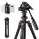 K&F Concept K234A0 video statīvs ar 3D galvu un viedtālruņa turētāju