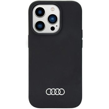 Силиконовый чехол Audi для iPhone 14 Pro Max 6.7" черный/черный жесткий...