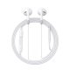 Joyroom JR-EW01 vadu austiņas 3.5mm ar mikrofonu baltas