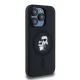 Karl Lagerfeld iPhone 15 Pro vāciņš Silicone Karl & Choupette MagSafe, melns