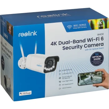 Уличная камера Reolink W430 4K Wi-Fi 6, белая