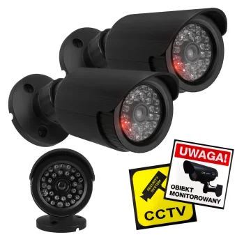 Centrumelektroniki IR1800 BT 2 novērošanas kameru mulāžu komplekts ar LED, melns