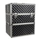 Soulima 00022529 XL Cosmetic Train Case, Black/Silver