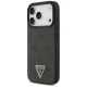 Vāciņš iPhone 18 Pro / 17 Pro Guess Leather 4G Triangle Strass MagSafe, melns