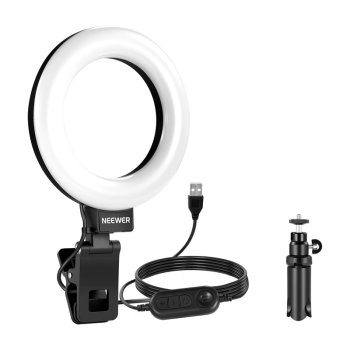 Кольцевая LED лампа Neewer BR60 5" с клипсой и штативом
