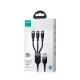Кабель 3-в-1 Joyroom S-A18 USB-A на Lightning / USB-C / Micro USB, 0.3м, черный