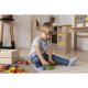 Constructor Wooden Blocks Bricks in Bucket Sorter, 105 pcs