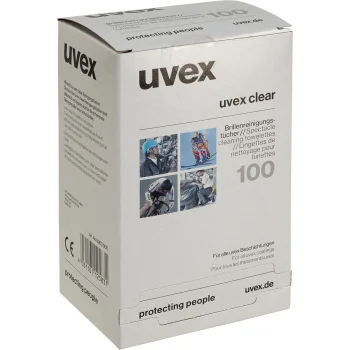Влажные салфетки для очистки линз uvex, 100 шт., белые