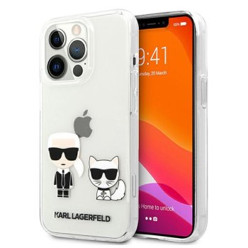 Karl Lagerfeld Karl & Choupette vāciņš Apple iPhone 13 Pro Max - Caurspīdīgs