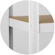 Humberg 4841 metāla noliktavas plaukts 150x75x30 cm, balts
