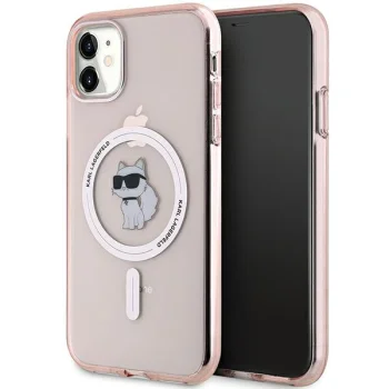 Чехол Karl Lagerfeld для iPhone 11 / XR IML Choupette MagSafe, розовый