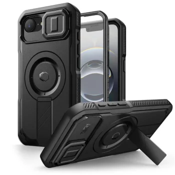 Tech-Protect Kevlar MagSafe vāciņš priekš iPhone 16e / 17e, melns
