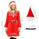 Malatec Mrs. Claus / Santa\'s Helper Costume (Dress, Hat, Belt)