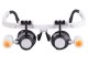 Head Magnifier Glasses with 2 LED Lights and Interchangeable Lenses 6x-25x