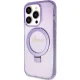Guess iPhone 15 Pro vāciņš Ring Stand MagSafe Script Logo Glitter, violets