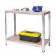 Plonos 470100 metāla noliktavas plaukts 174 x 80 x 40 cm, sudraba
