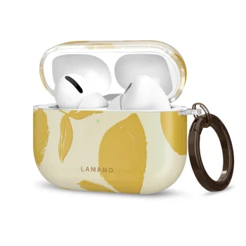 Austiņu maciņš Tech-Protect Lamano, Apple AirPods Pro 3, dzelteni balts
