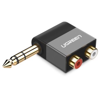 Ugreen Audio Jack Adapter 6.35mm Male To 2xrca Female Black (av147)