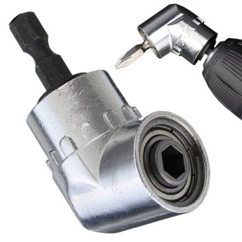 Угловой адаптер для шуруповерта с насадкой 1/4" HEX