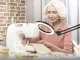 Светодиодная лампа-лупа на струбцине, настольная, черная