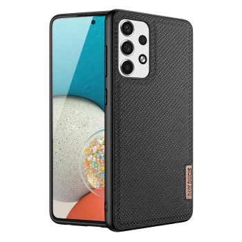 Dux Ducis Fino vāciņš Samsung Galaxy A73 ar neilona apdari, melns