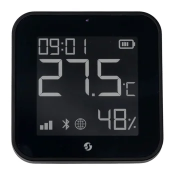 Shelly BLU H&T Display ZB Temperature, Humidity, and Light Sensor, Black