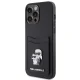 Karl Lagerfeld Saffiano Cardslot vāciņš iPhone 15 Pro Max, melns