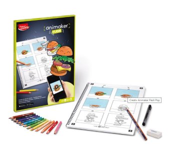 Creative art kit for making animations drawing movie frames Animaker Flash Pop Maped