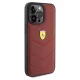 Кожаный чехол Ferrari Quilted Metal Logo для iPhone 15 Pro Max, Красный