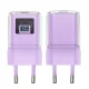Acefast A53 GaN lādētājs USB-C PD 30W ar displeju, violets